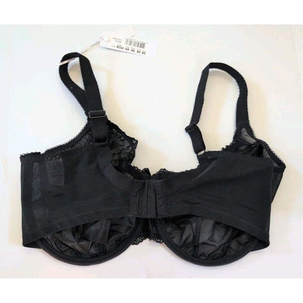 ELOMI EL8140 Maggie Underwire Side Support Bra 40GG Black - New - Picture 4 of 4